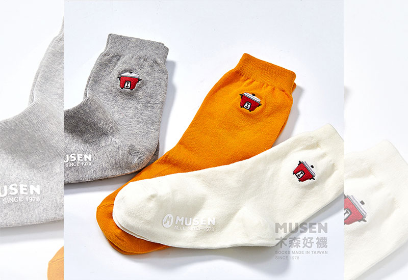 台灣印象刺繡襪-大同電鍋(多色)